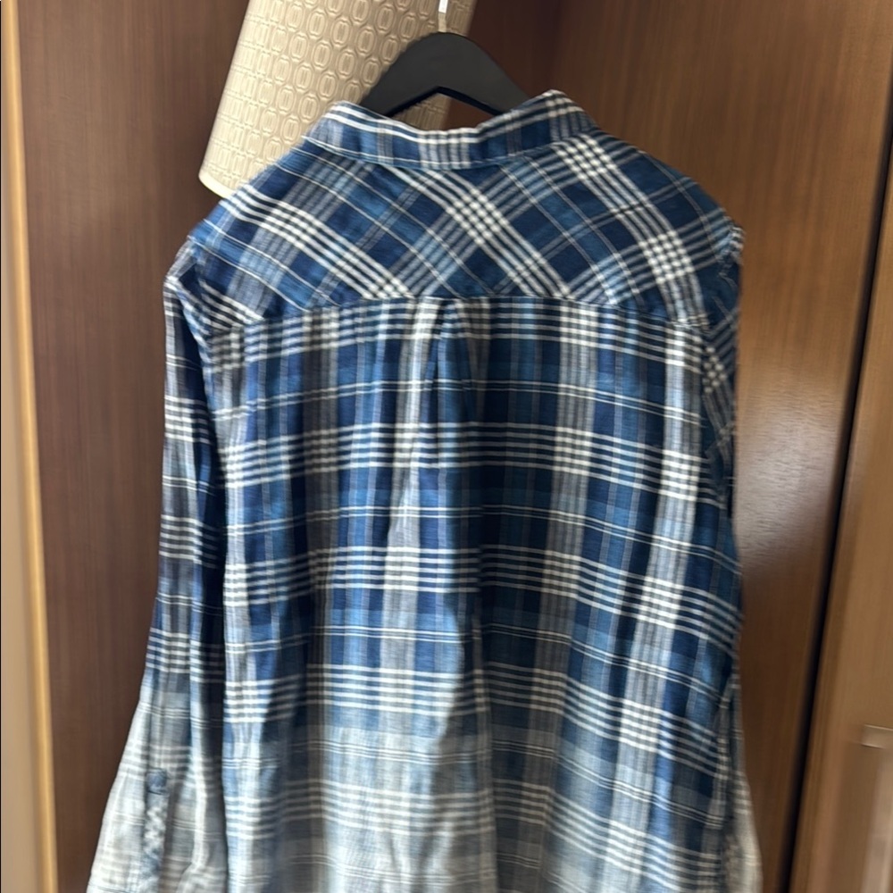 NWT 🌸 J Jill Blue and White Plaid Tunic Size Large - Picture 6 of 10